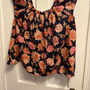 Old Navy Pink Ruffled Blouse Relaxed Fit